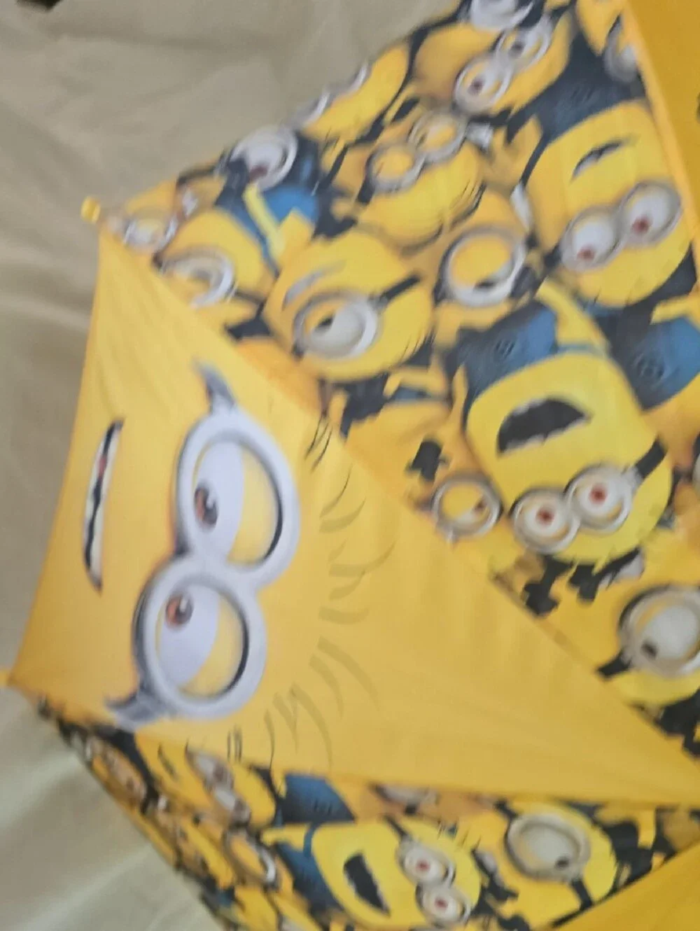 Minions Yellow Kids Umbrella with Character Handle